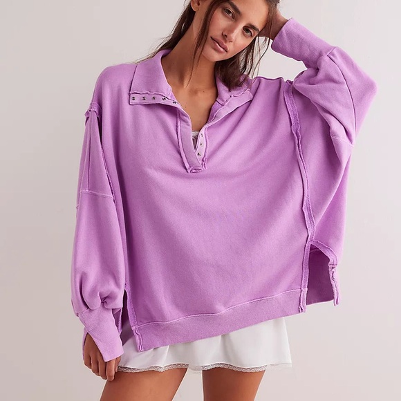 We The Free Tops - Free People We The Free Camden Henley Bubble Tea NWT